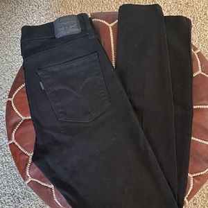 Size 27 Black High Rise Levi’s